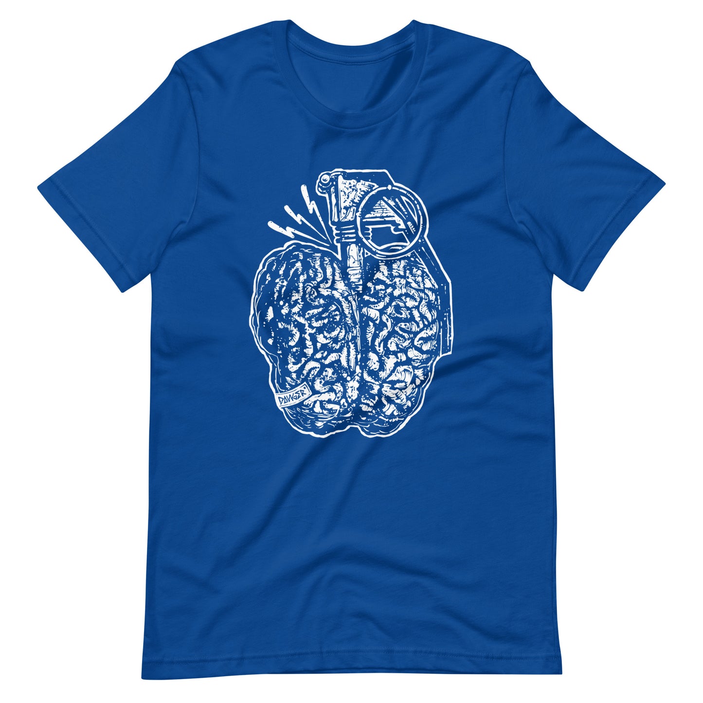 Brain Boom White - Men's t-shirt - True Royal Front