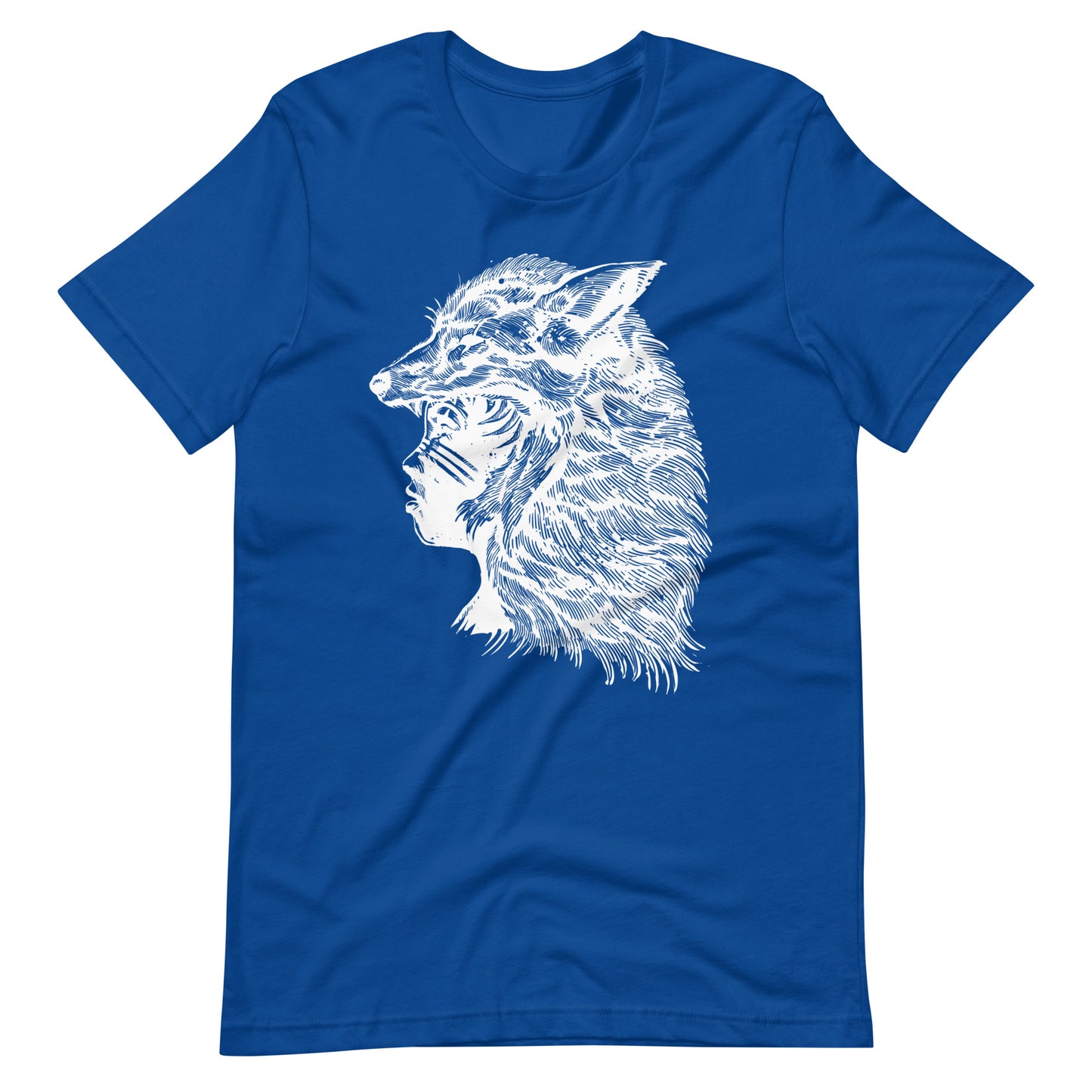Fox Girl White - Men's t-shirt - True Royal Front