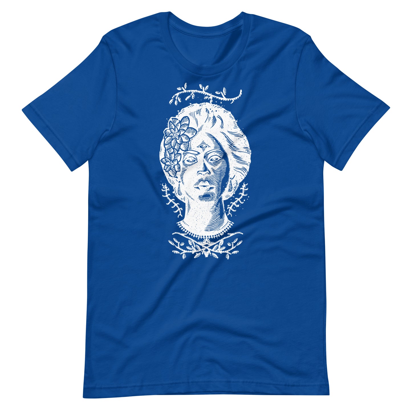 Girl Eyes White - Men's t-shirt - True Royal Front