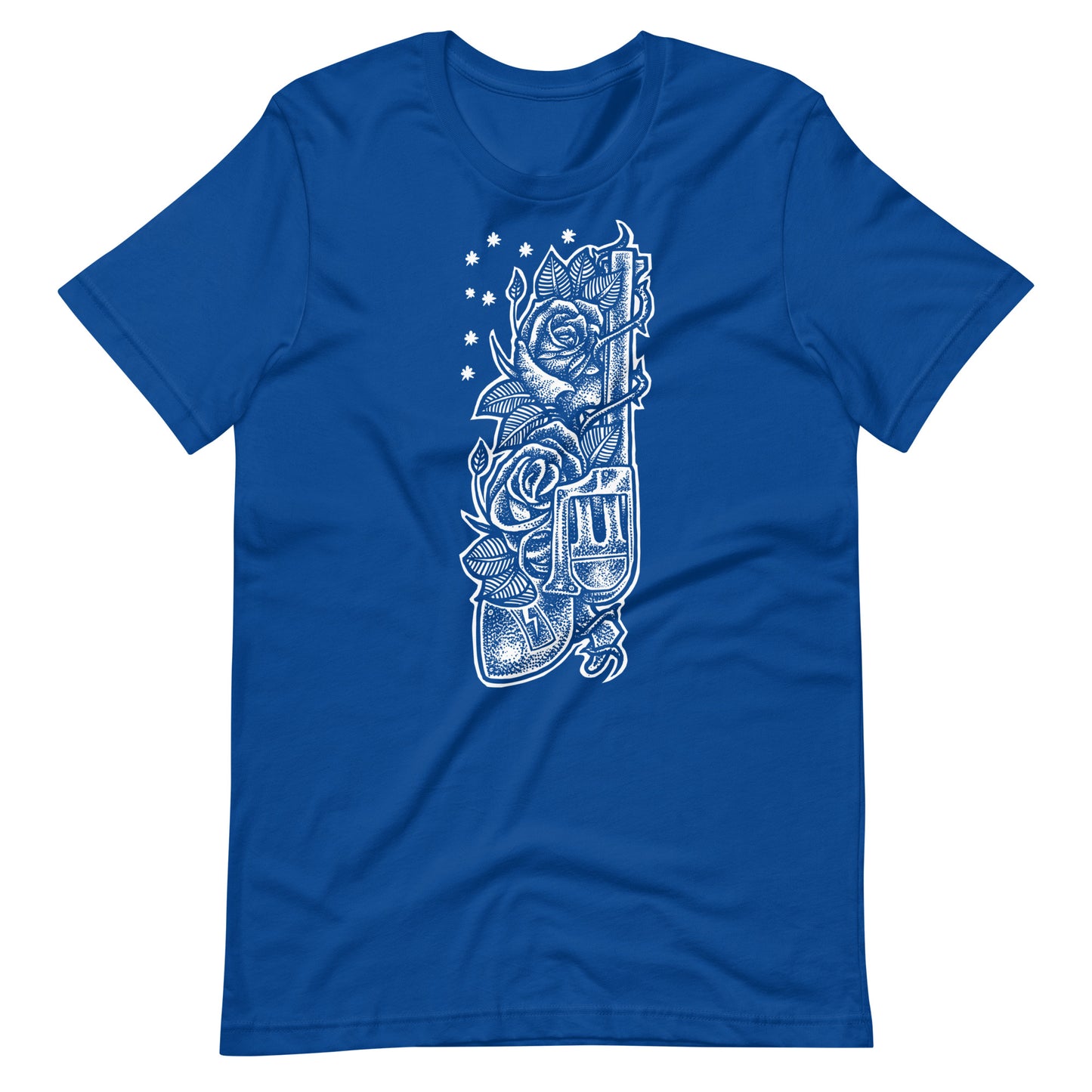 Gun White - Men's t-shirt - True Royal Front