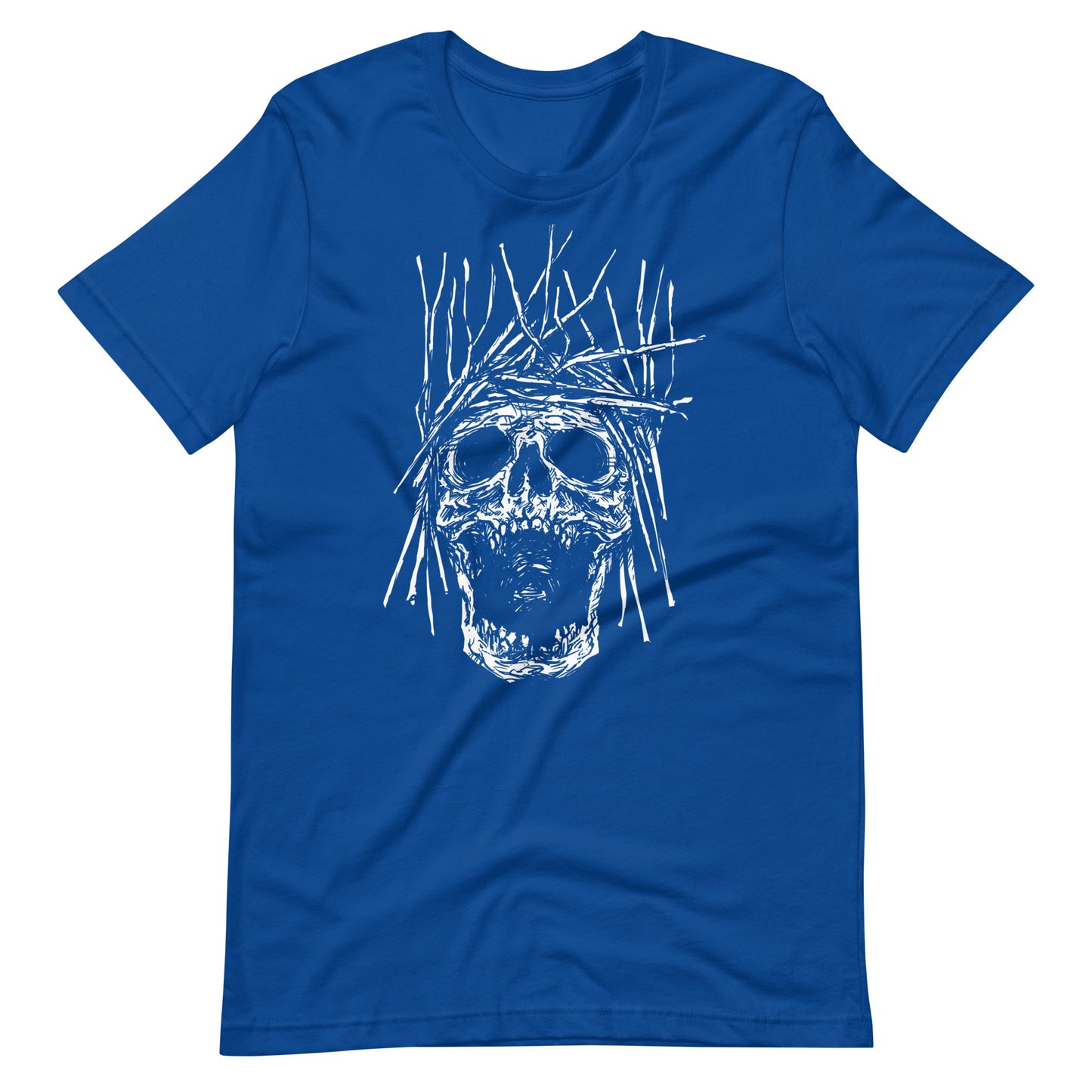 Skull H White - Men's t-shirt - True Royal Front
