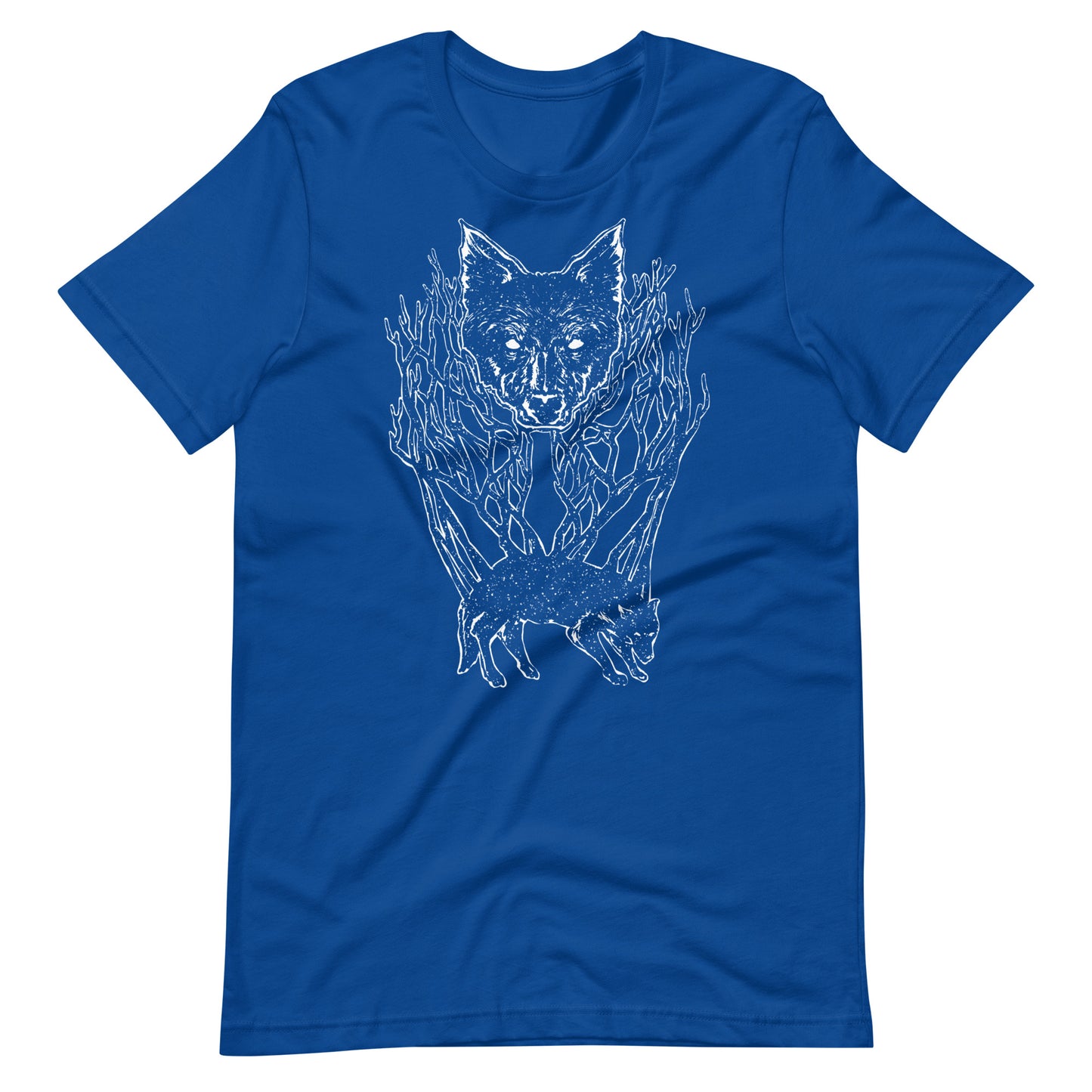 Wolf Tree White - Men's t-shirt - True Royal Front