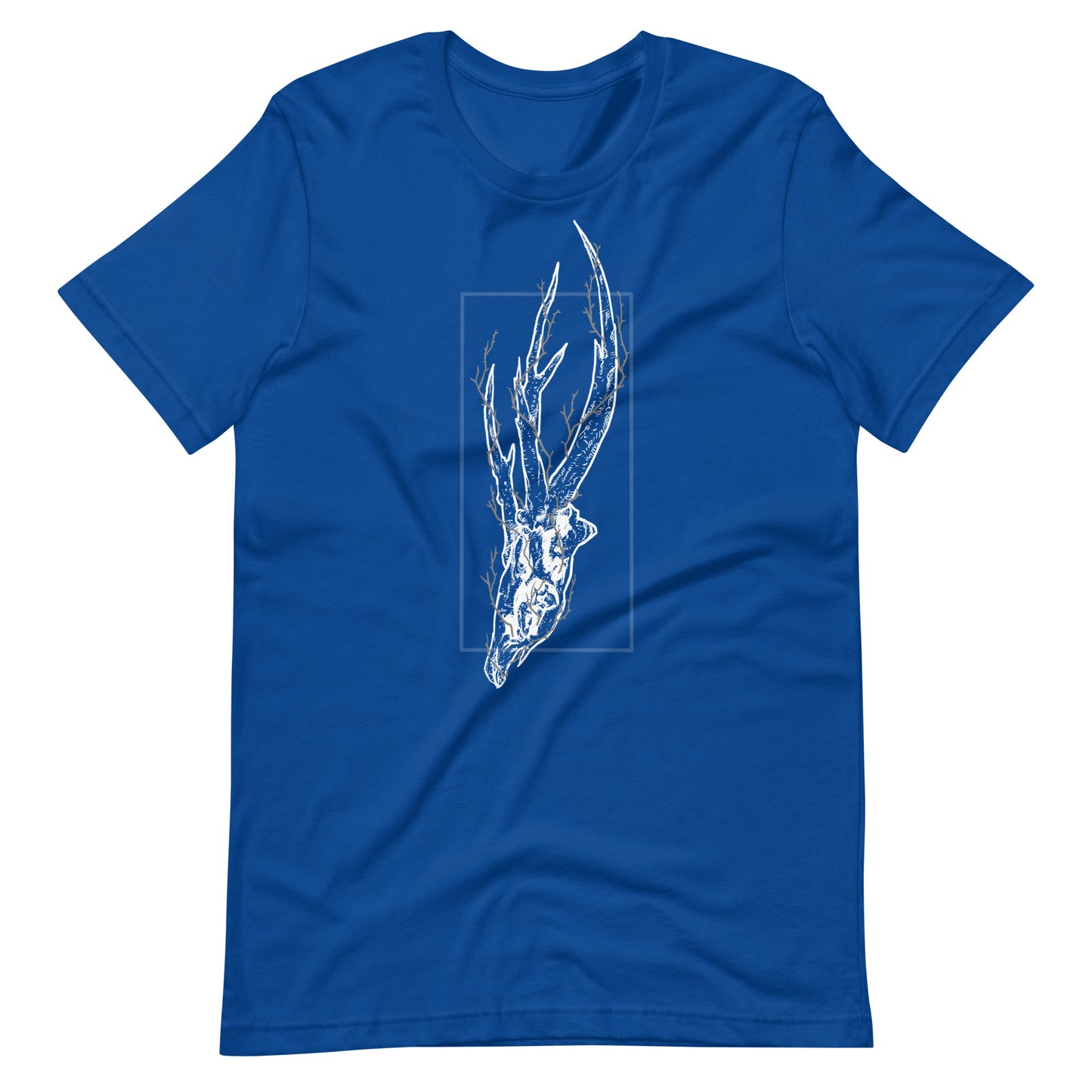 Deer Skull Tree White - Men's t-shirt - True Royal Front