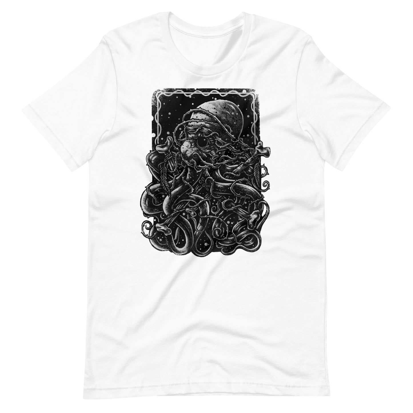 Spiny Octopus Black - Men's t-shirt - White Front