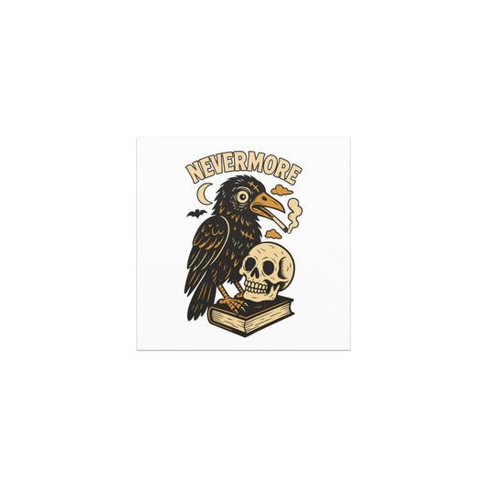 Raven and Skull Nevermore Car magnet