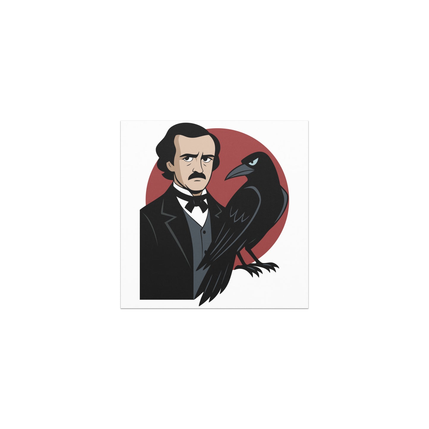 Edgar Allan Poe Cartoon Car magnet