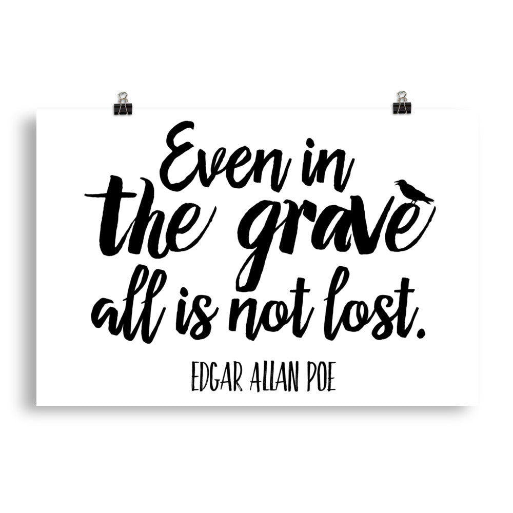 Even in the Grave White Poster - 20 x 30