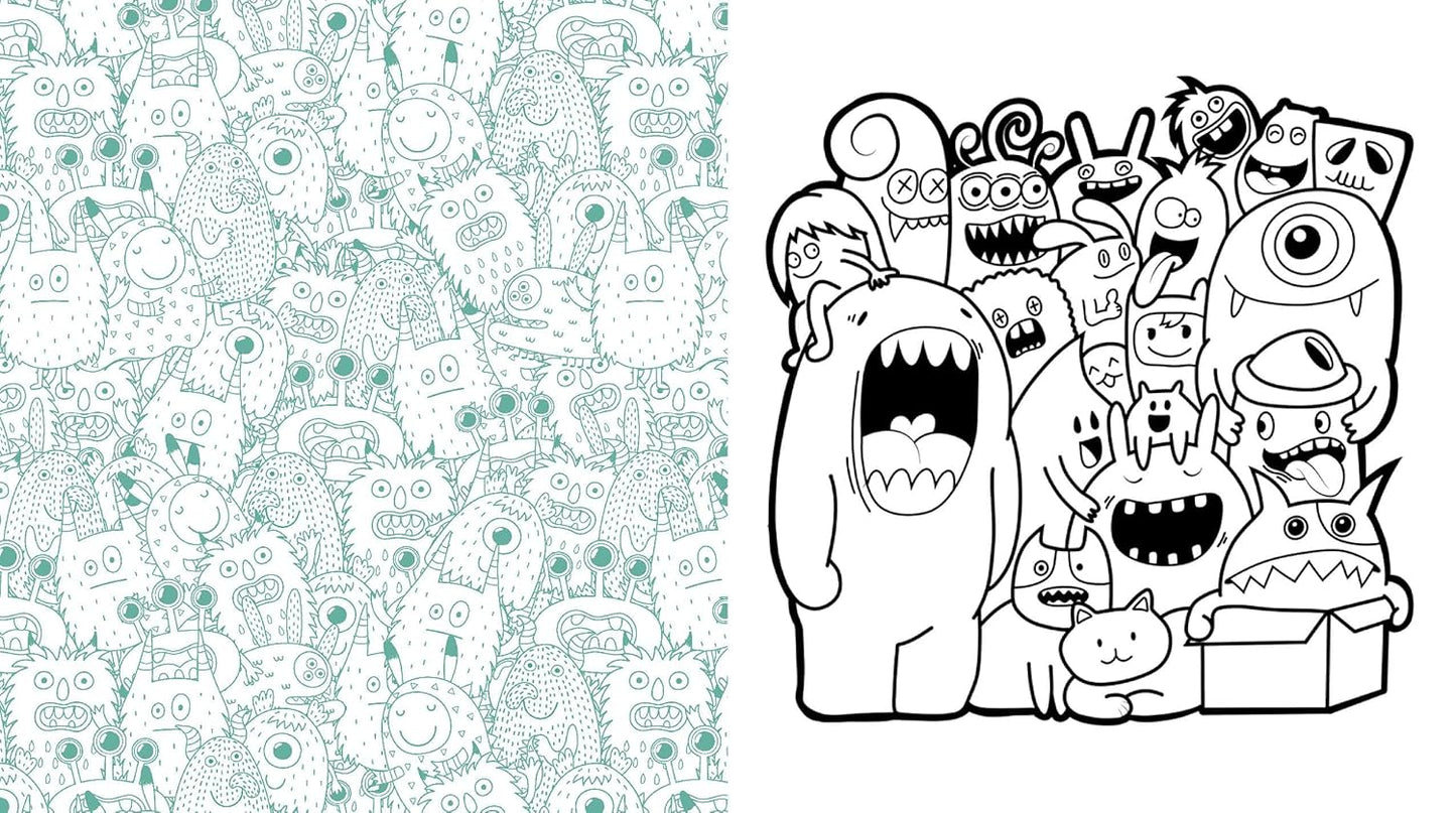 Kawaii Monsters Coloring Book - 120+ Pages of Spooky Fun