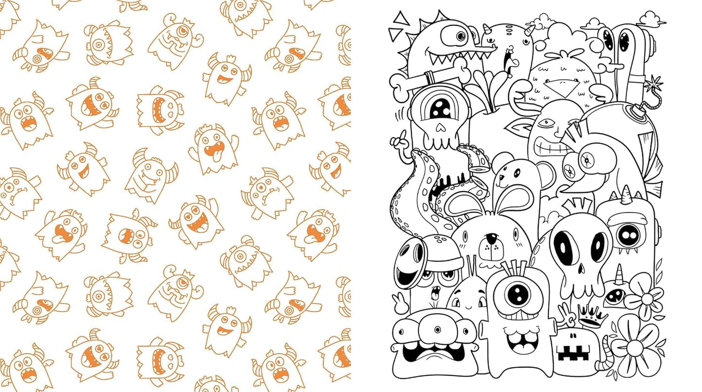 Kawaii Monsters Coloring Book - 120+ Pages of Spooky Fun