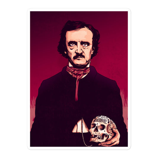 Edgar Allan Poe Illustration Sticker