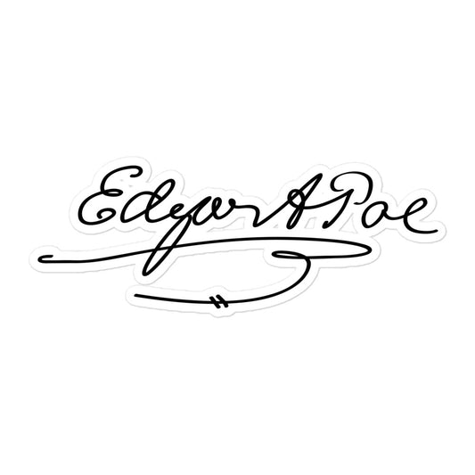 edgar allan poe signature sticker