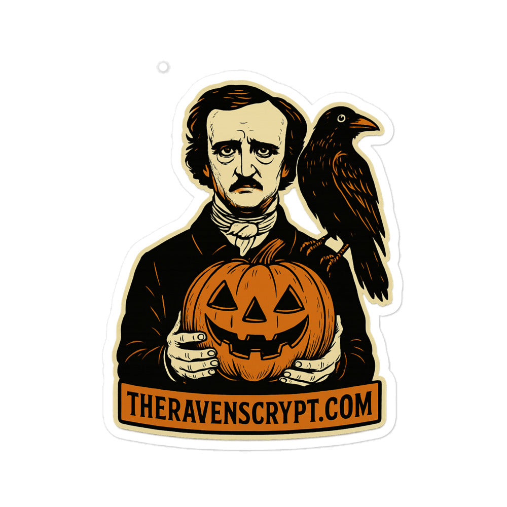 Poe Raven Pumpkin Haunt Sticker