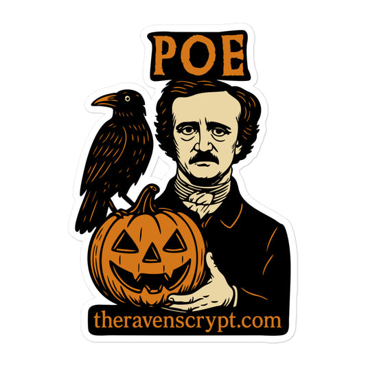 Poe and Raven Halloween Sticker