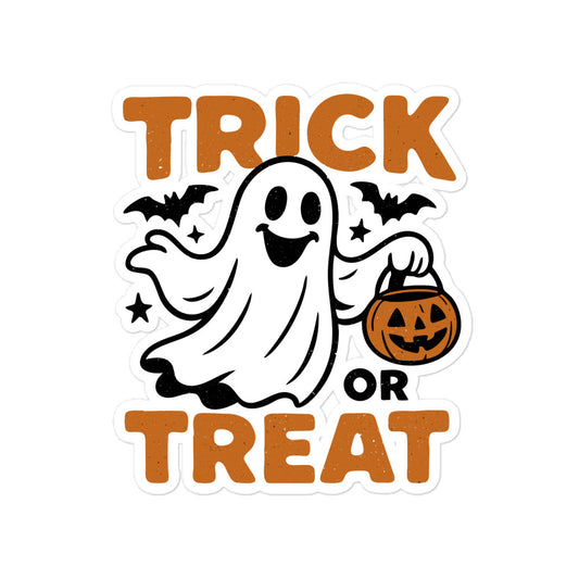Retro Trick or Treat Sticker