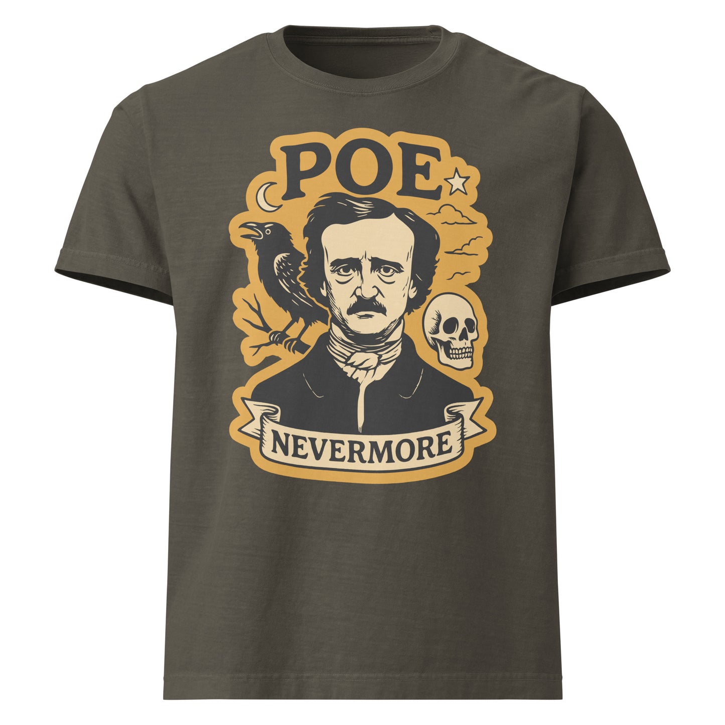 Washed charcoal Poe unisex t-shirt




