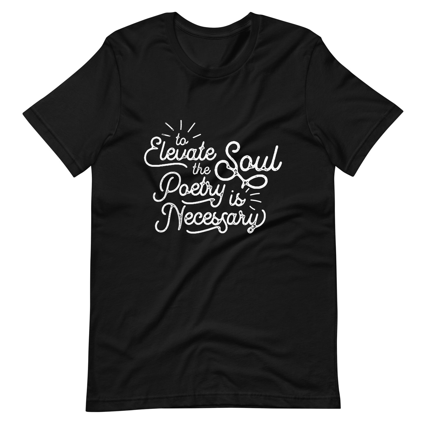 To Elevate the Soul Edgar Allan Poe Quote - Men's t-shirt - Black Front