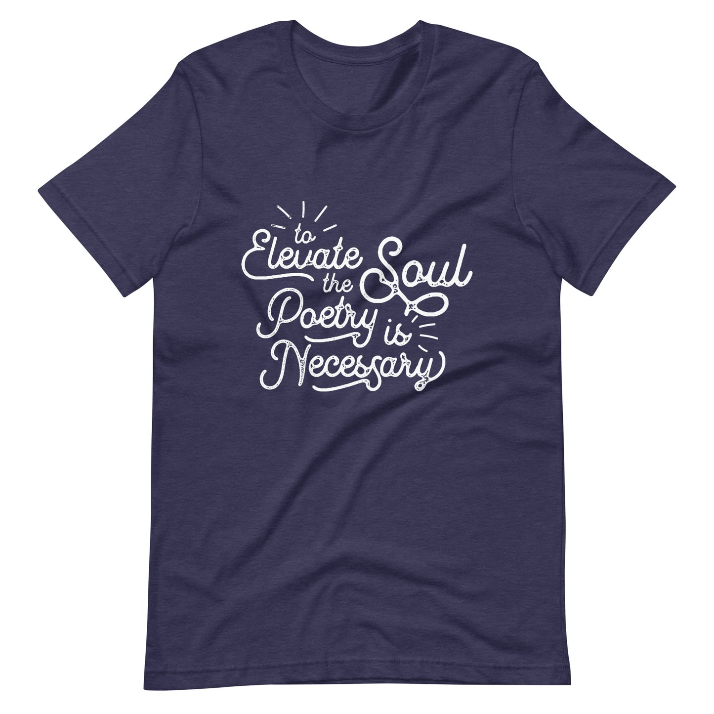 To Elevate the Soul Edgar Allan Poe Quote - Men's t-shirt - Heather Midnight Navy Front