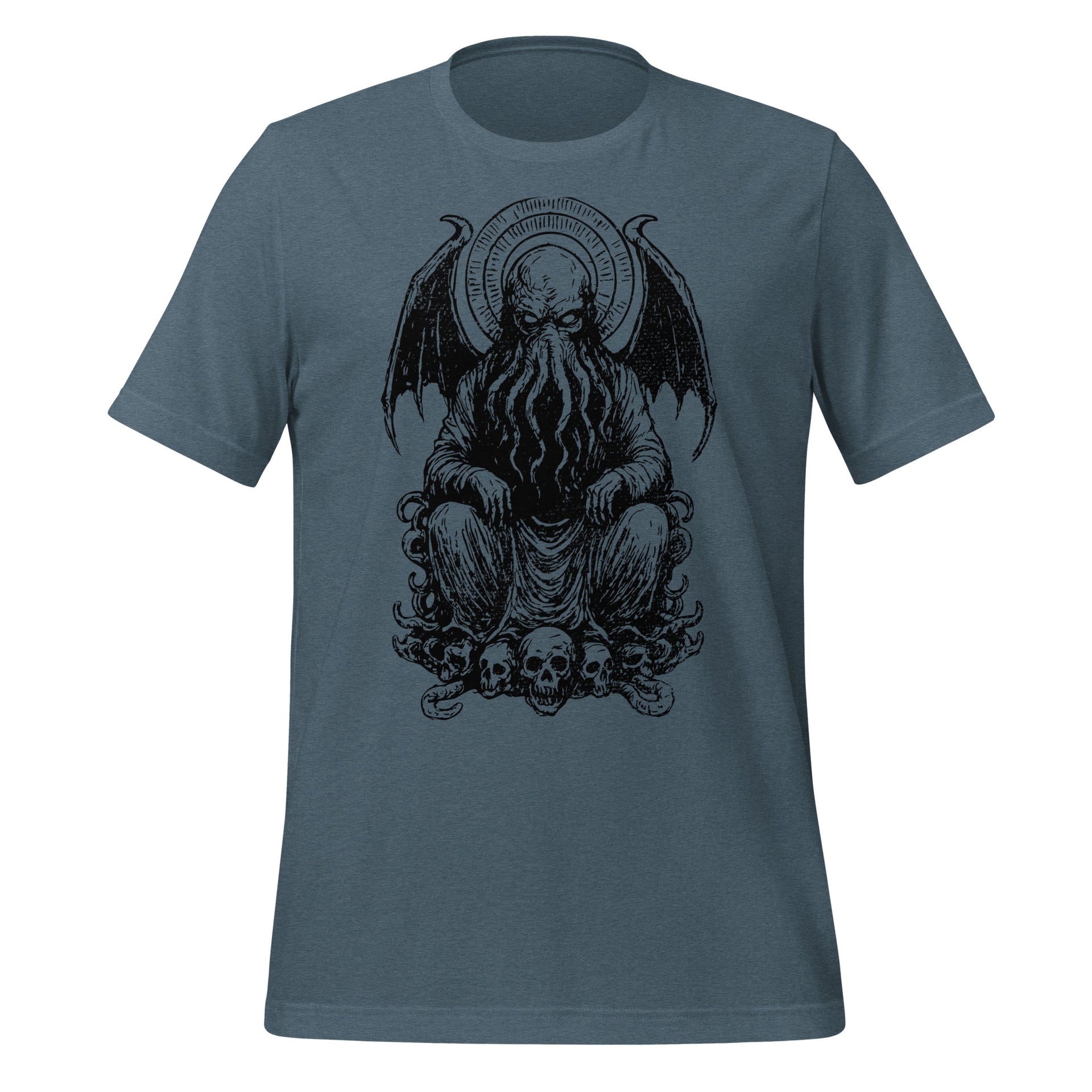 T-Shirt Urban Backwoods Cthulhu - Blu Con Stampa Foto-Realistica, Taglie Forti Fino A 5XL