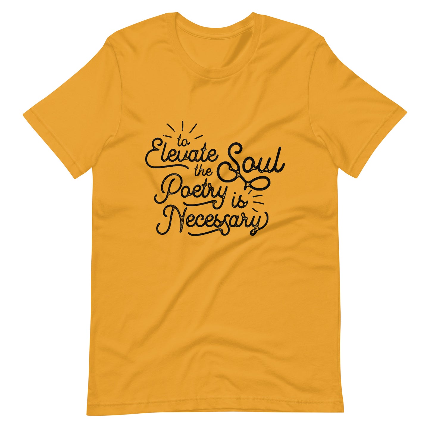 To Elevate the Soul Edgar Allan Poe Quote - Men's t-shirt - Mustard Front