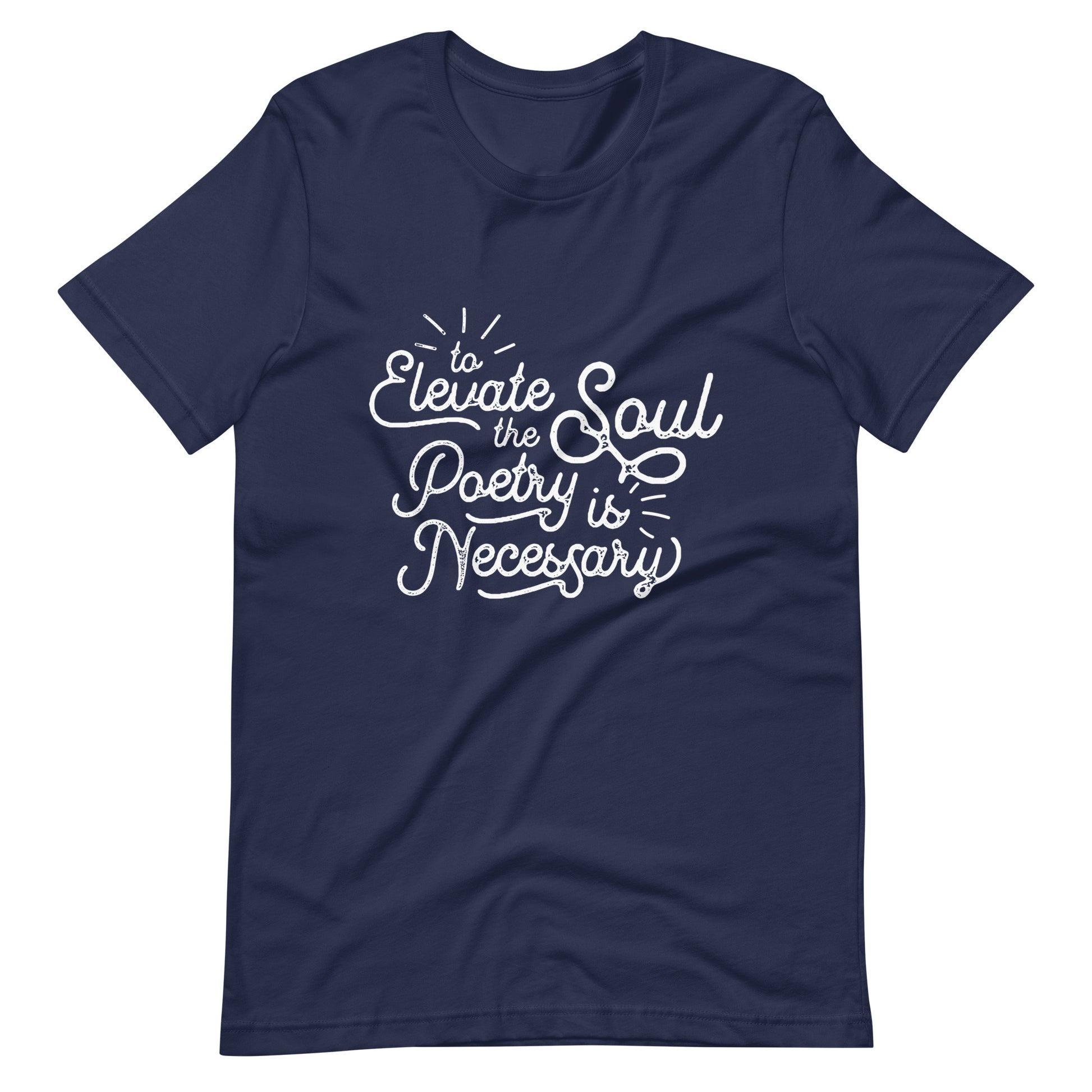 To Elevate the Soul Edgar Allan Poe Quote - Men's t-shirt - Navy Front