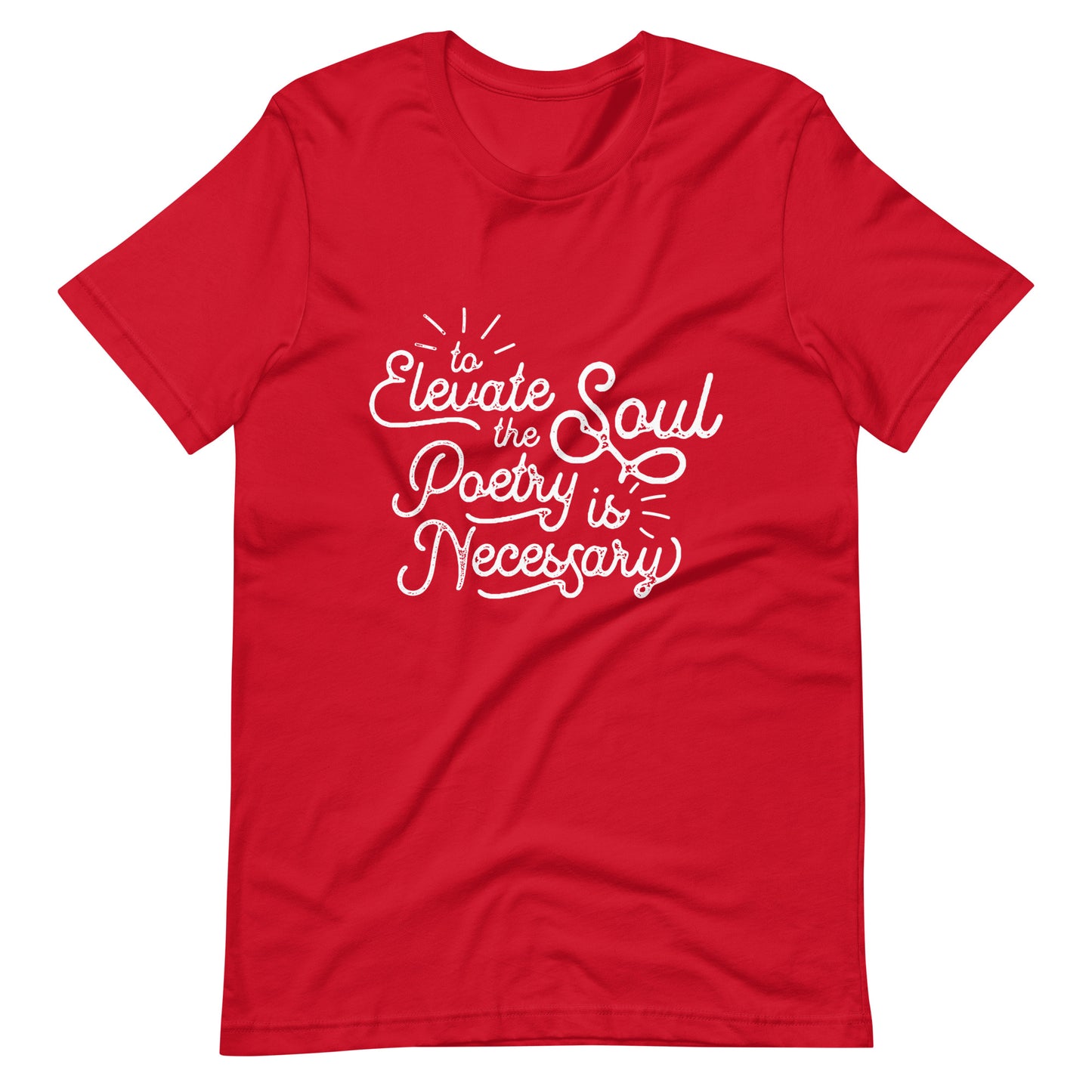 To Elevate the Soul Edgar Allan Poe Quote - Men's t-shirt - Red Front