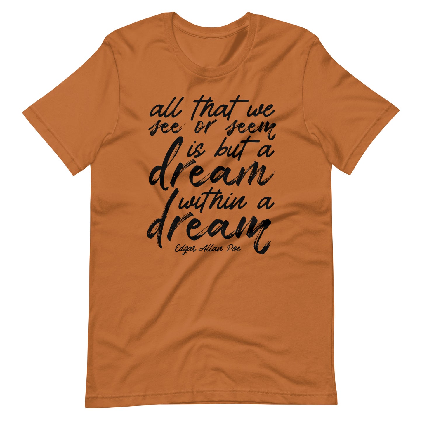 Dream Within a Dream Edgar Allan Poe Quote - Men's t-shirt - Toast Front