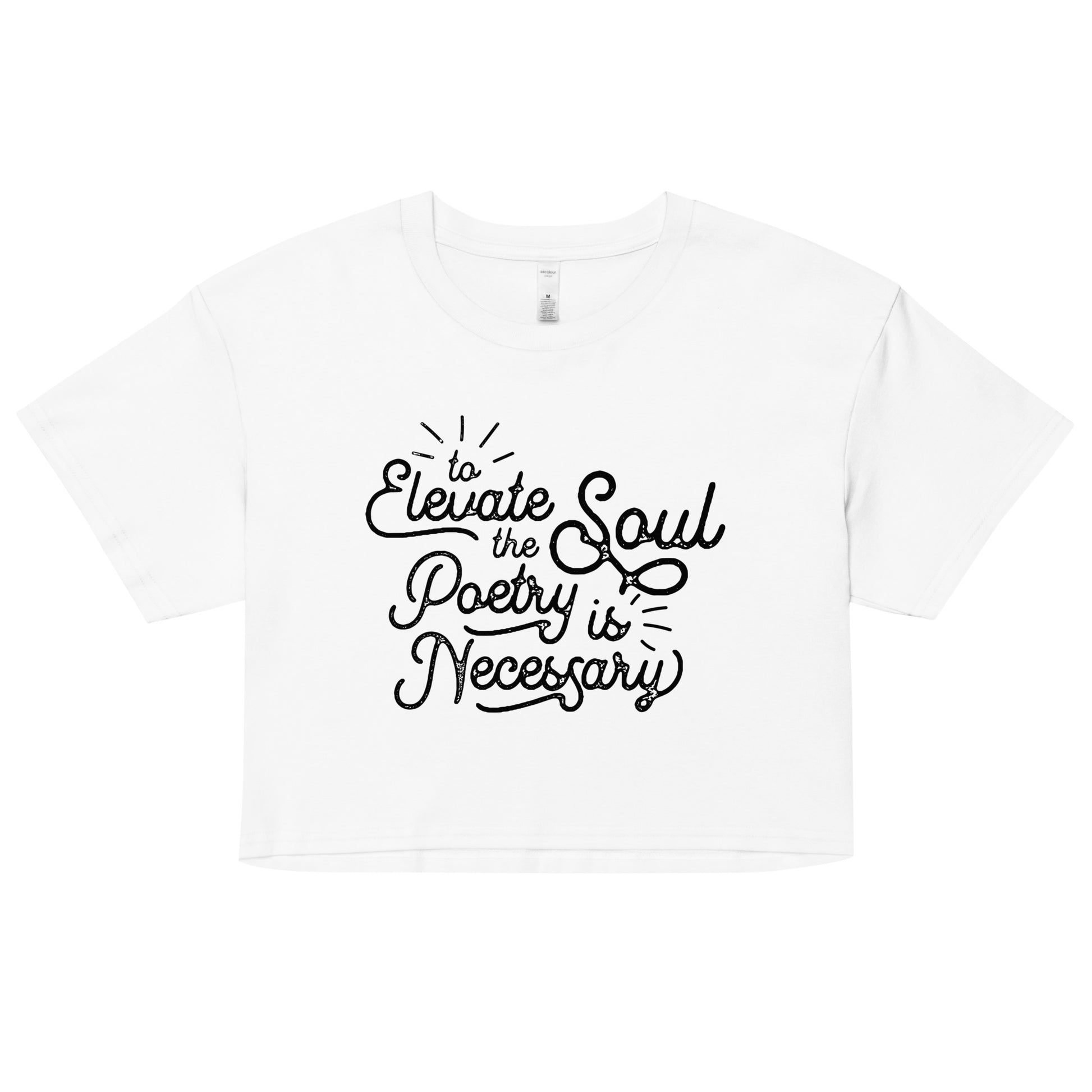 To Elevate the Soul Edgar Allan Poe Quote - Women’s crop top - White Front