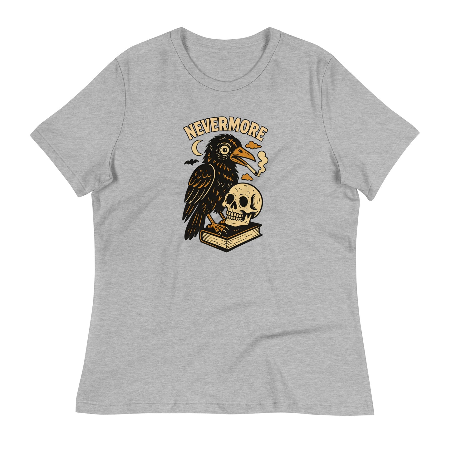 Athletic Raven and Skull Nevermore Women's T-Shirt