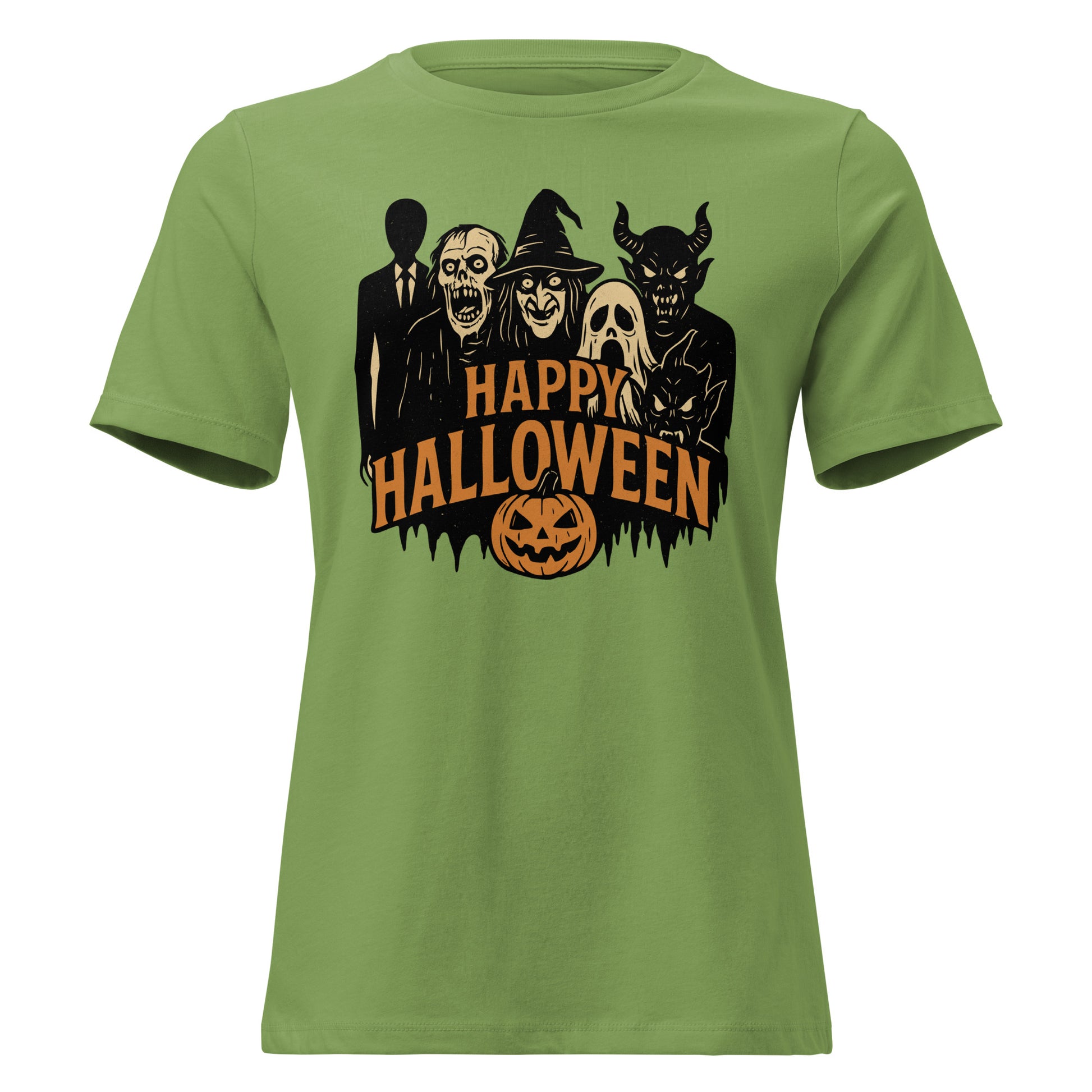 leaf Spooky Monsters Halloween Women's T-Shirt