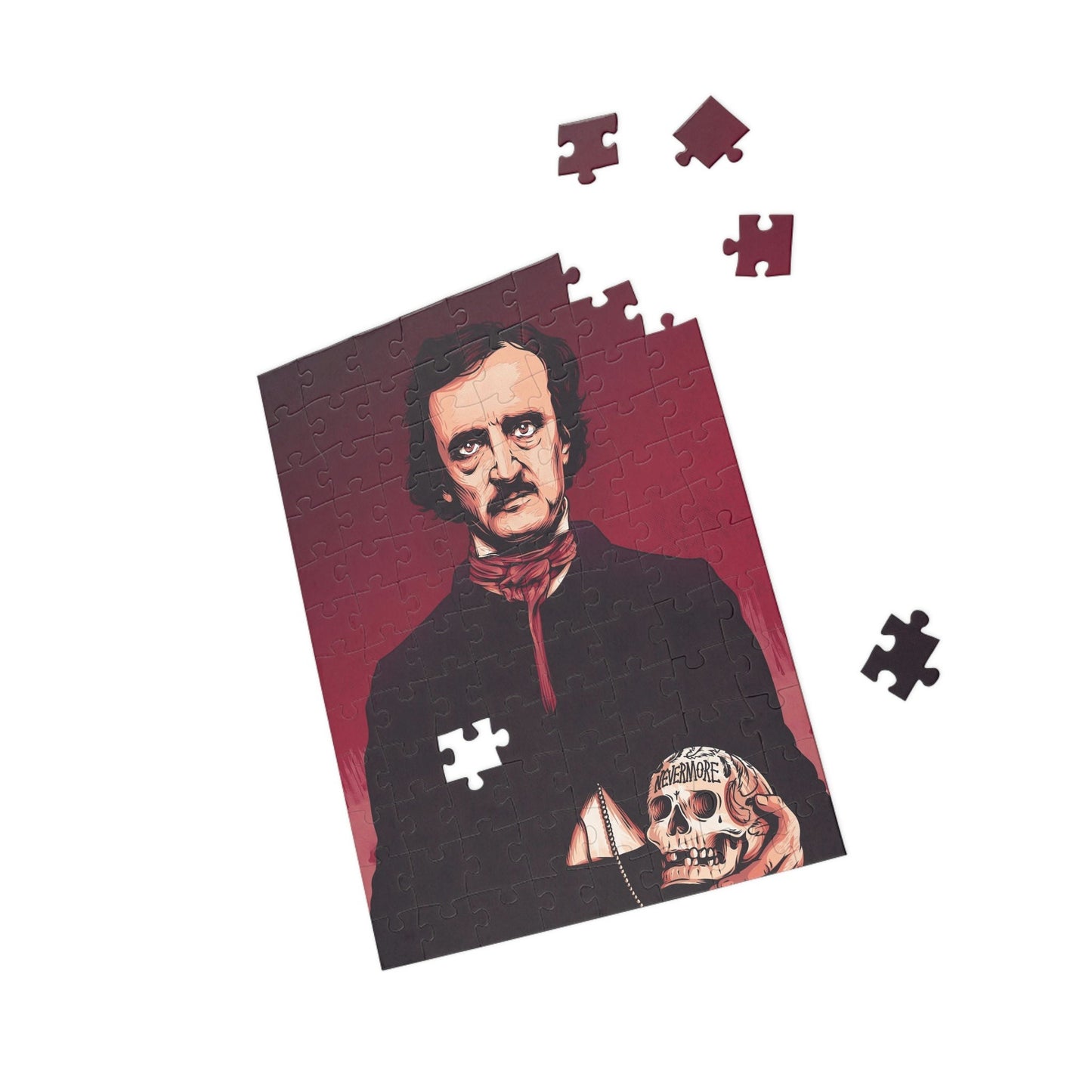 Edgar Allan Poe Illustrated Puzzle - 96 Piece Puzzle Side