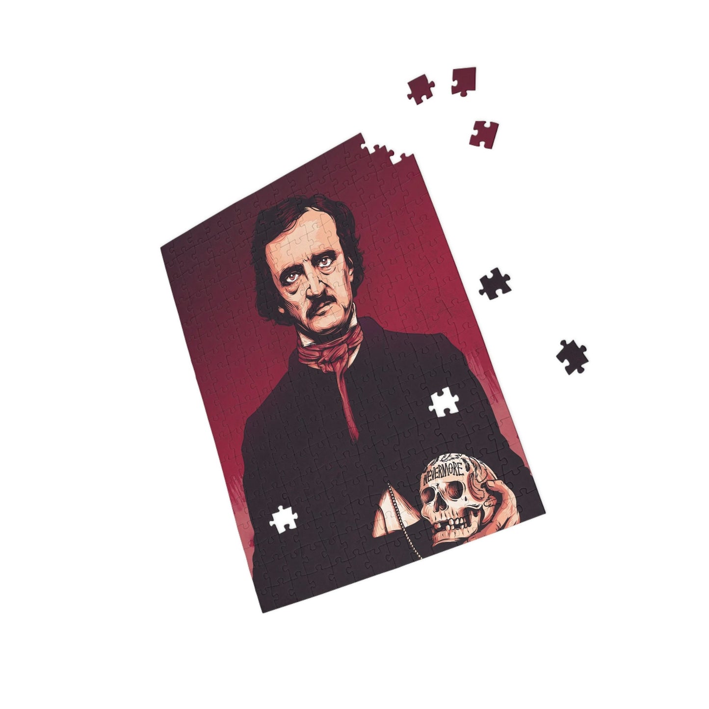 Edgar Allan Poe Illustrated Puzzle - 252 Piece Puzzle Side