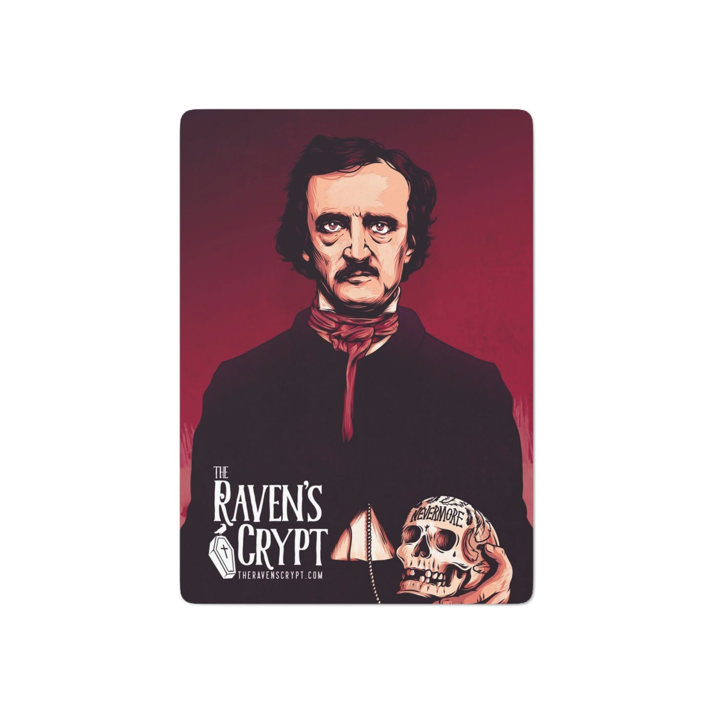 Edgar Allan Poe Illustrated Poker Cards - Back Single Card