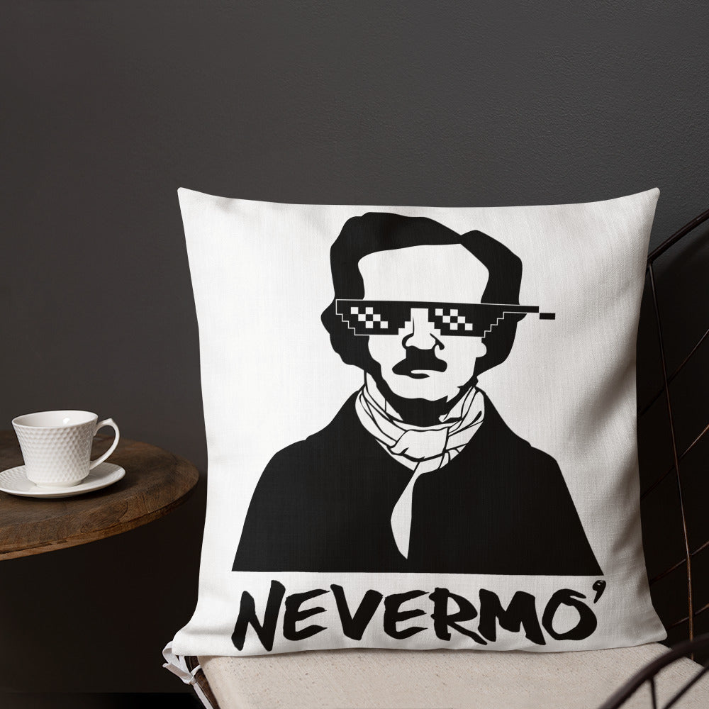 Edgar Allan Poe "Nevermo" Premium Pillow - 18x18 Back