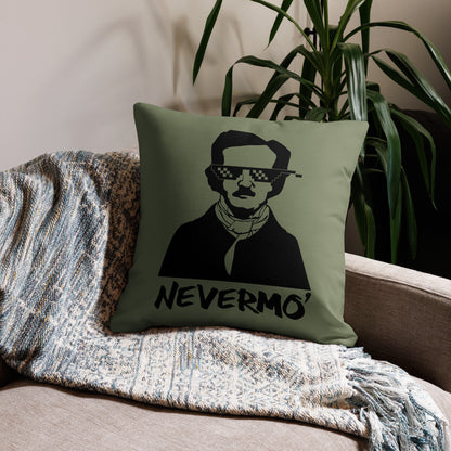Edgar Allan Poe "I'm Sexy and a Poet" Premium Pillow - Green 22 x 22
