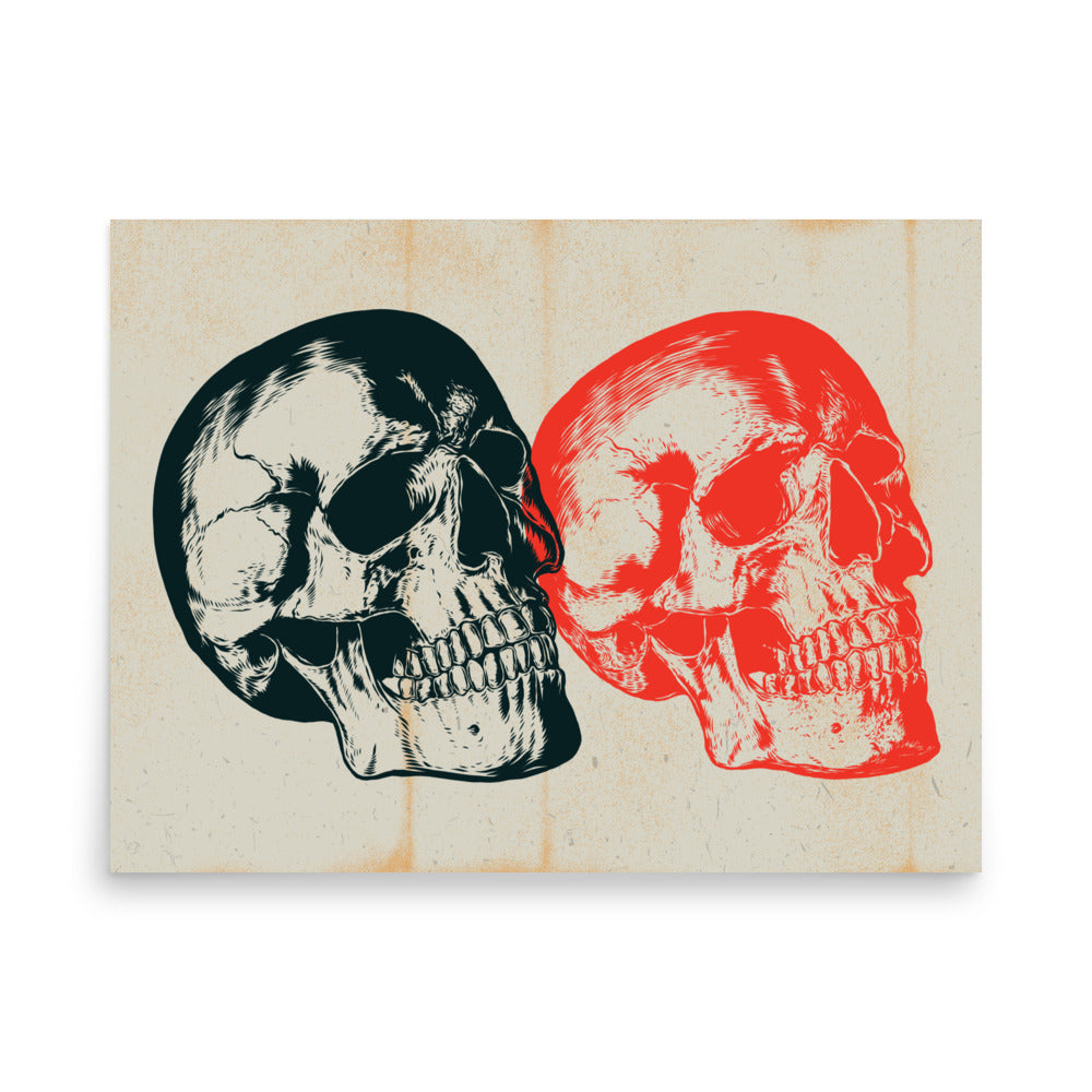 The Raven's Crypt Double Skull Poster - 18 x 24