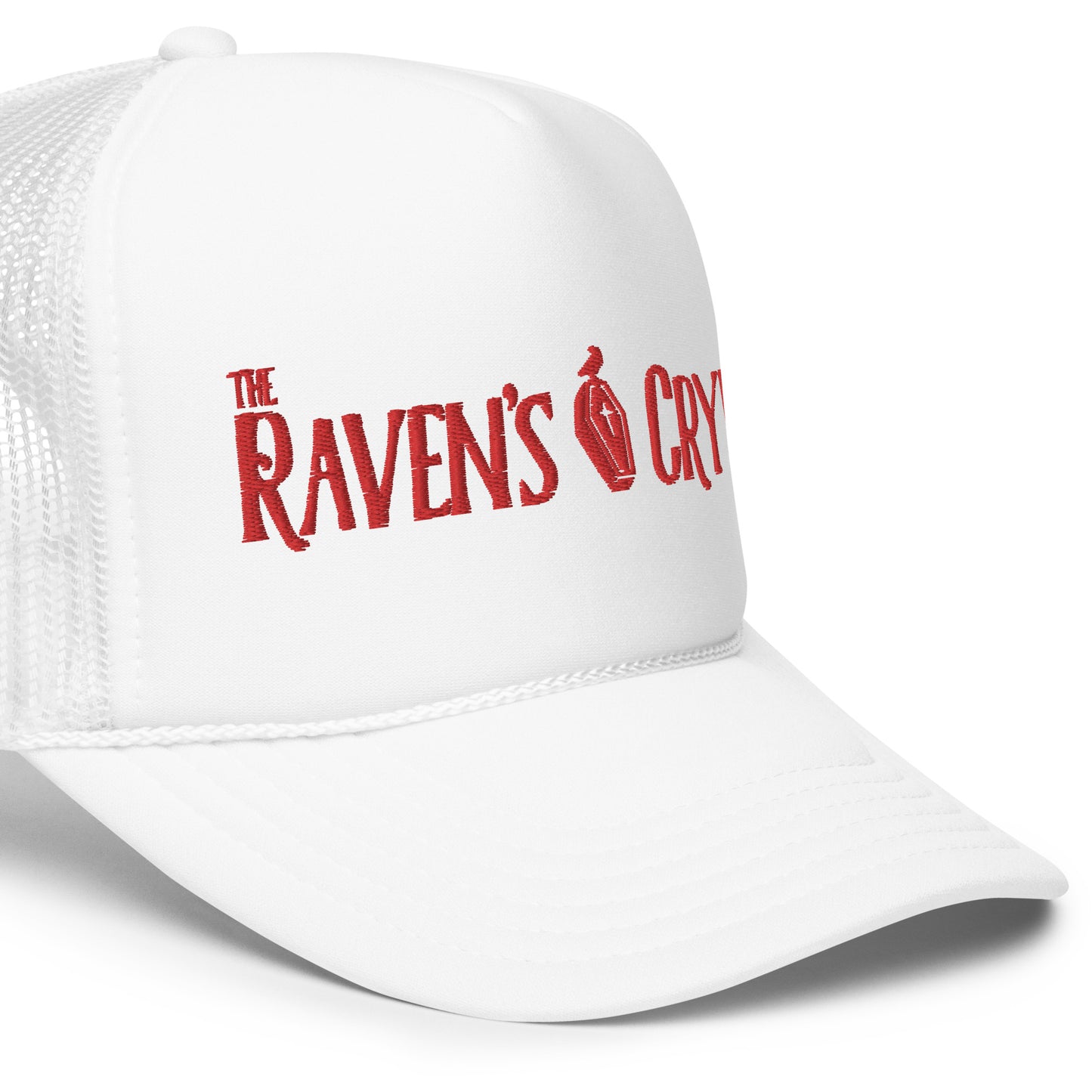 The Raven's Crypt Red Logo - Foam trucker hat