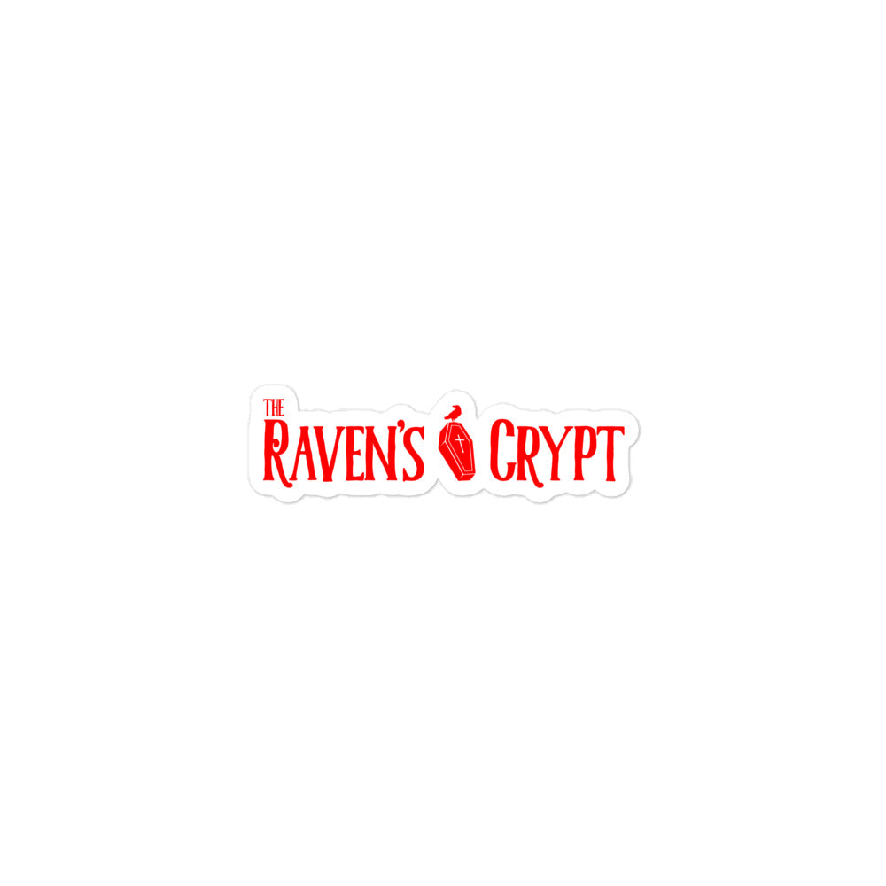 The Raven's Crypt Red Logo - Bubble-free stickers - Red 3 x 3