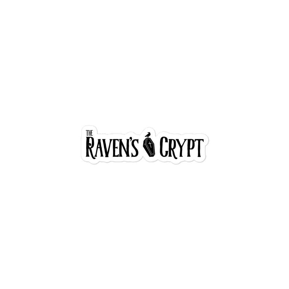 The Raven's Crypt Black Logo - Bubble-free stickers - Black 3 x 3