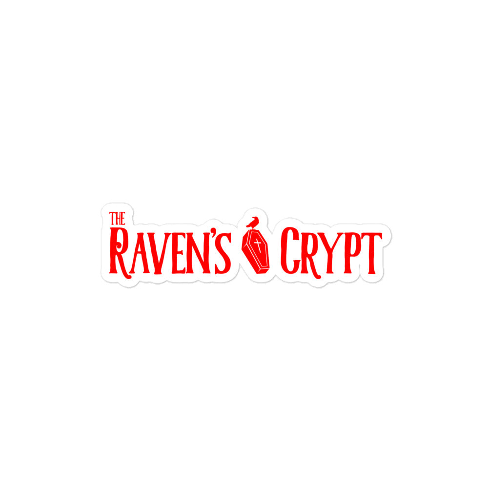 The Raven's Crypt Red Logo - Bubble-free stickers - Red 4 x 4