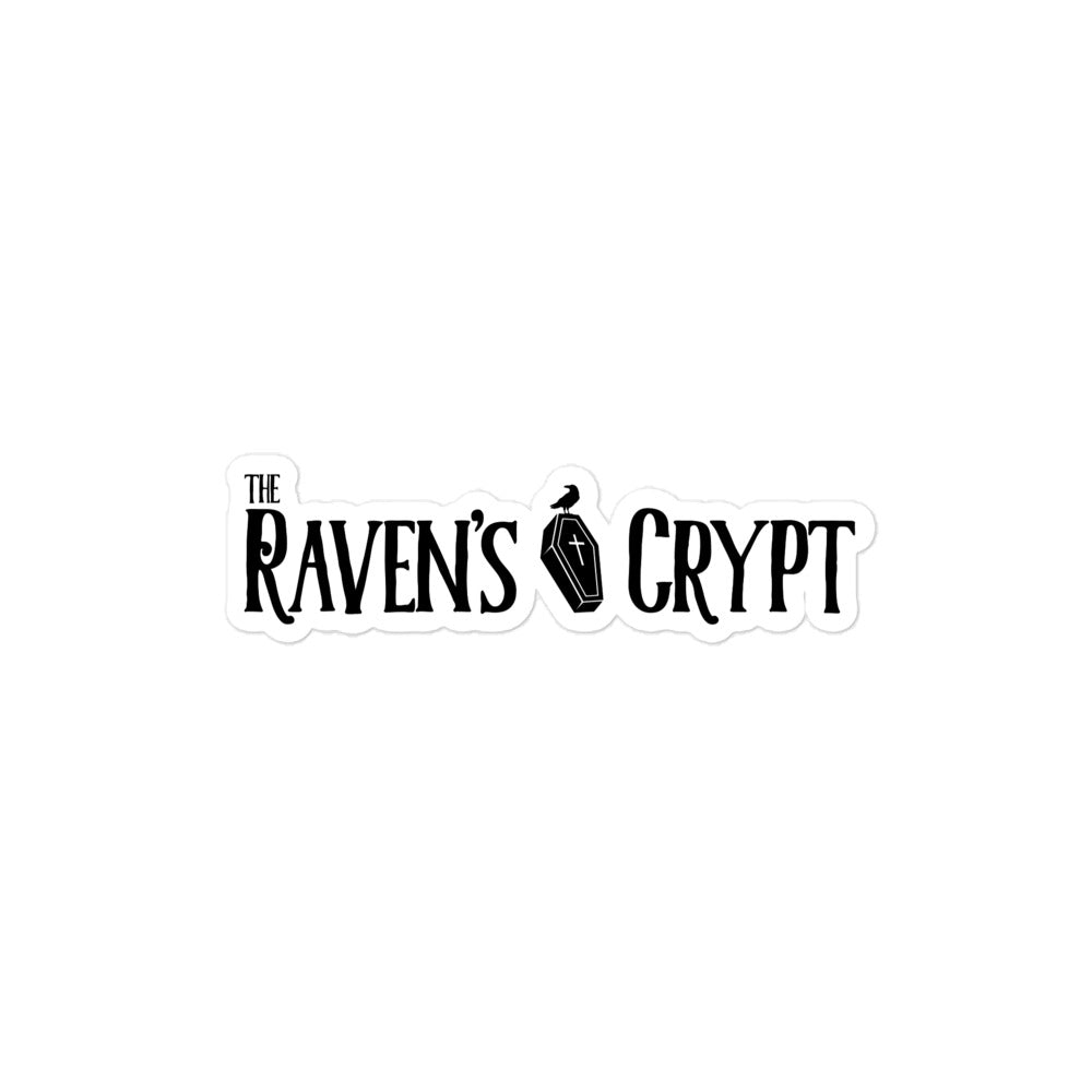 The Raven's Crypt Black Logo - Bubble-free stickers - Black 4 x 4