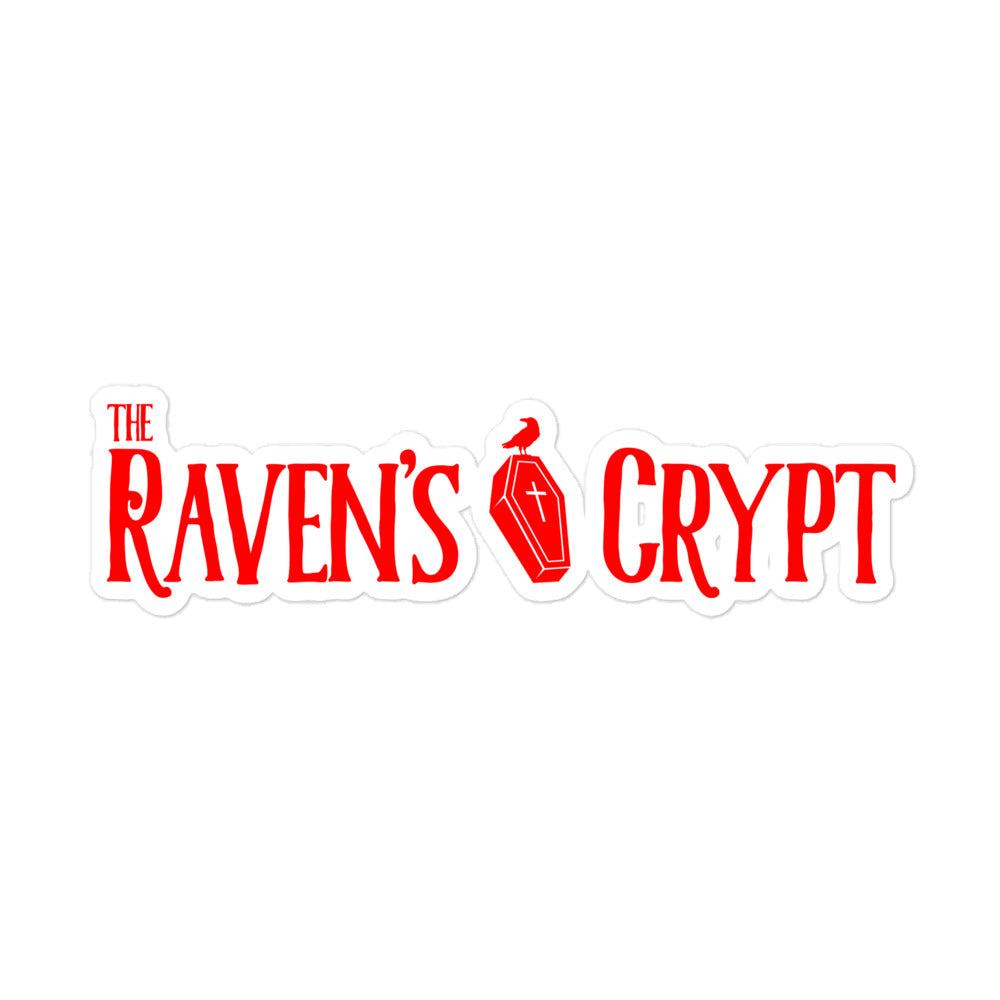 The Raven's Crypt Red Logo - Bubble-free stickers - Red 5.5 x 5.5