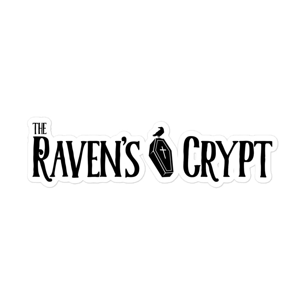 The Raven's Crypt Black Logo - Bubble-free stickers - Black 5.5 x 5.5