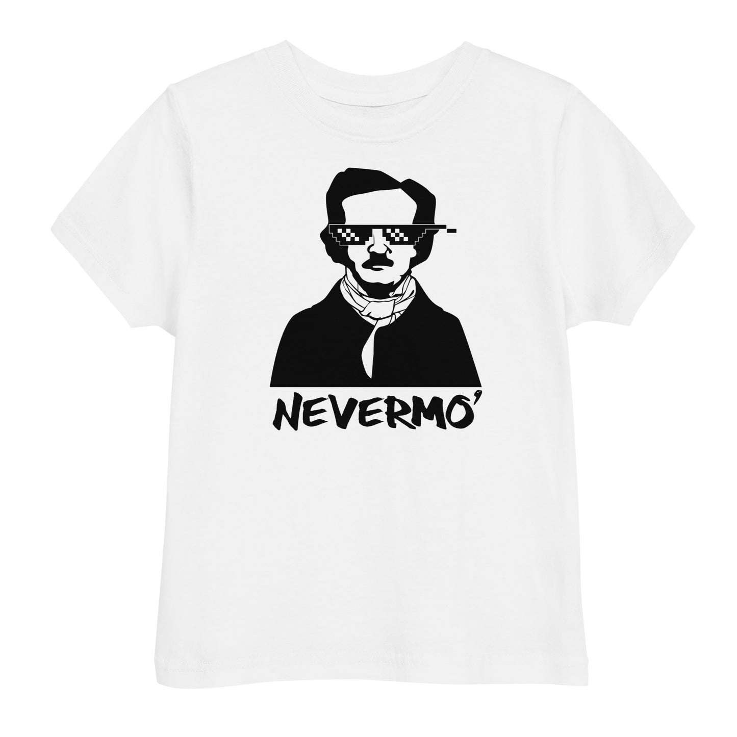 Toddler Edgar Allan Poe "Nevermo" jersey t-shirt - White Front