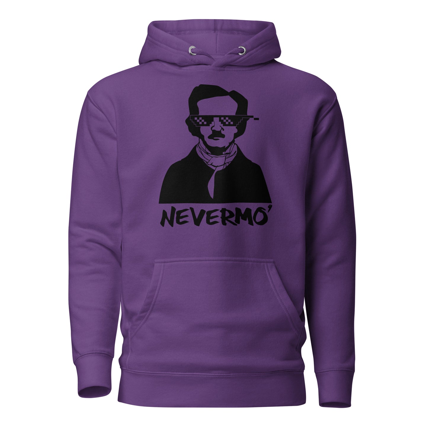 Men's Edgar Allan Poe "Nevermo" Hoodie - Purple Front