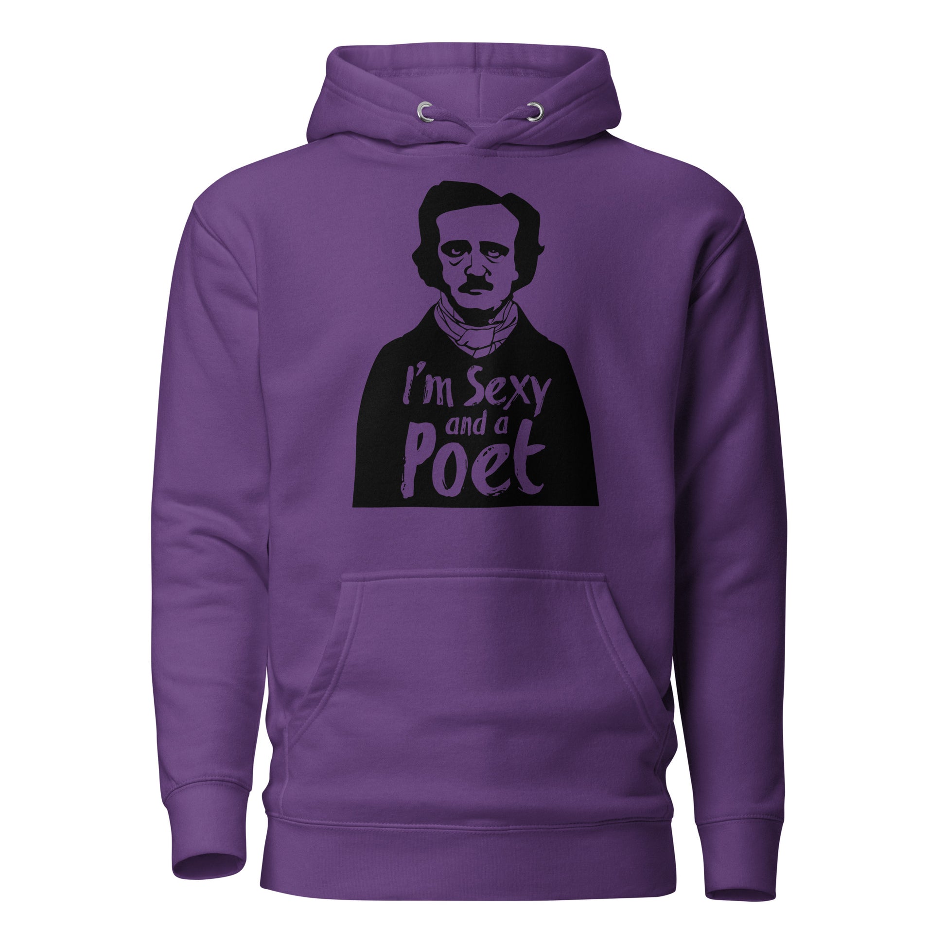 Women's Edgar Allan Poe Unisex Premium Hoodie - Purple Front
