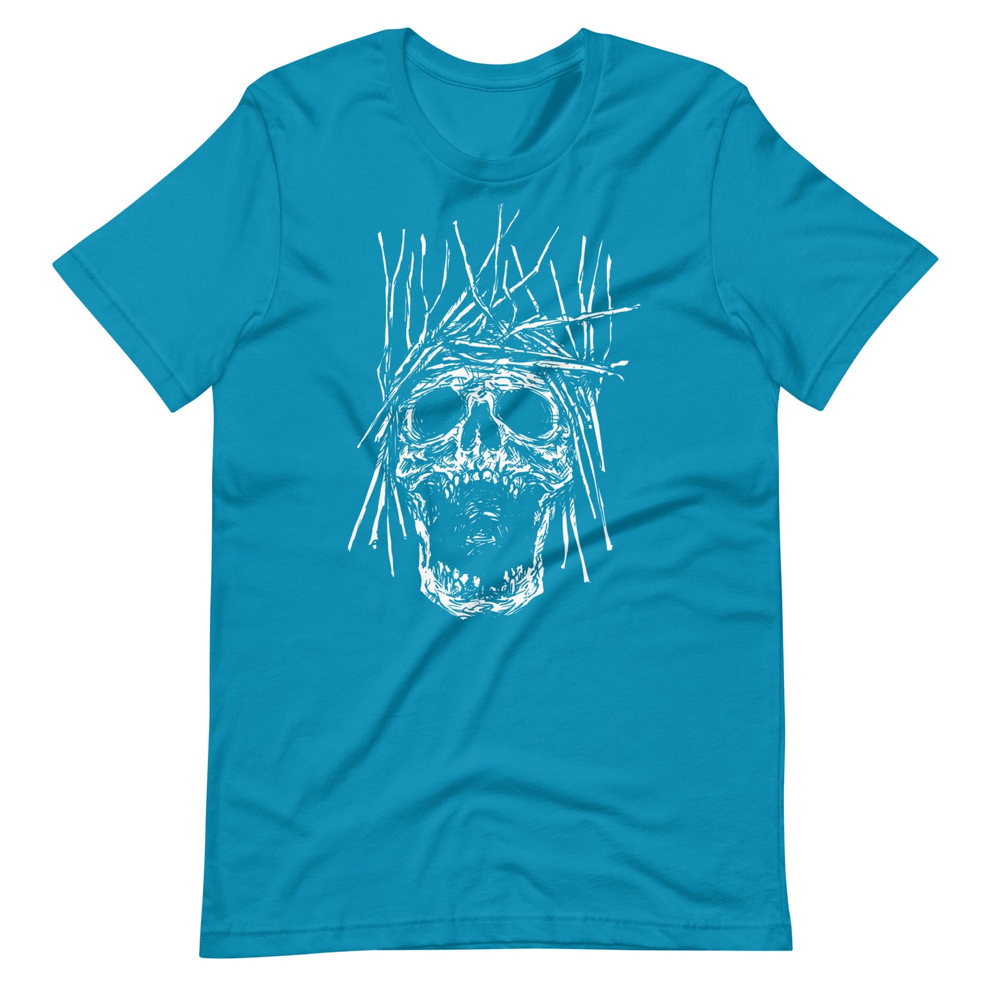 Skull H White - Men's t-shirt - Aqua Front