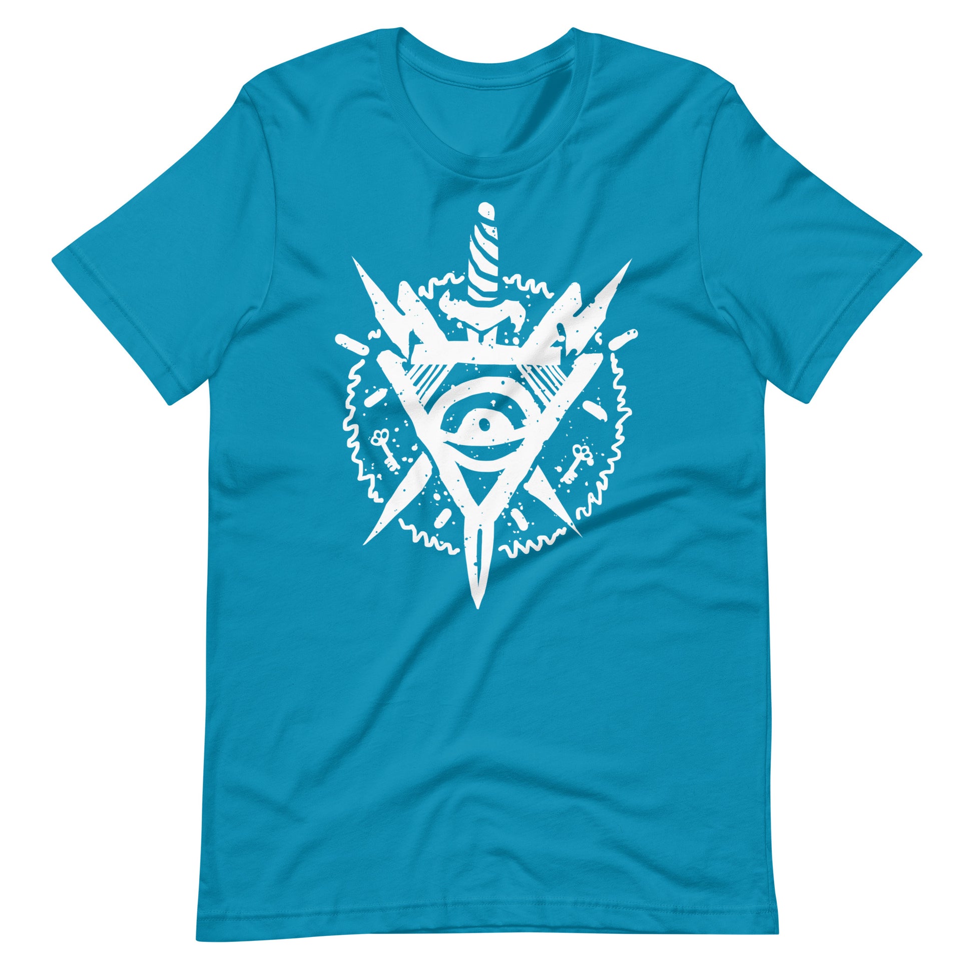 Triangle Eye White - Men's t-shirt - Aqua Front