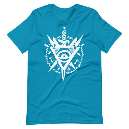 Triangle Eye White - Men's t-shirt - Aqua Front