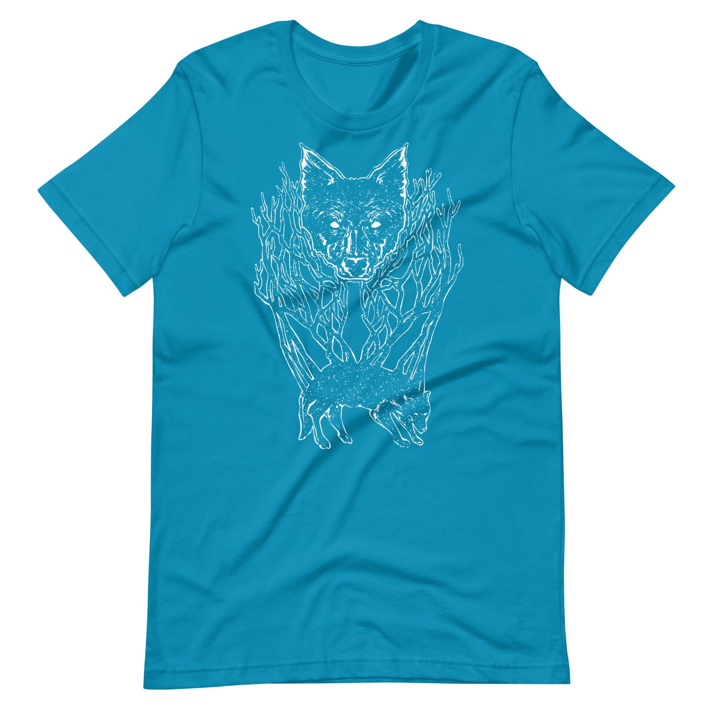 Wolf Tree White - Men's t-shirt - Aqua Front