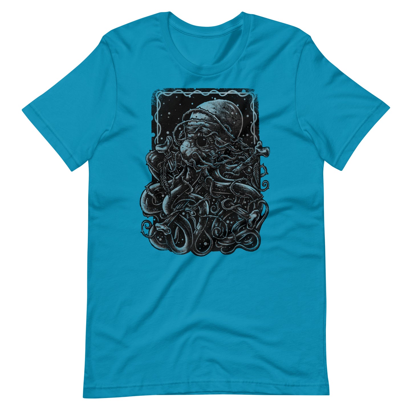 Spiny Octopus Black - Men's t-shirt - Aqua Front
